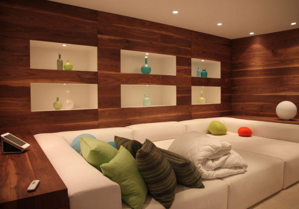 luxury basements - cozy living space