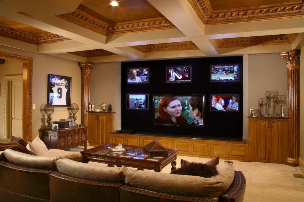 luxury basements - Family Room Entertainment Center