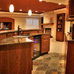 walk behind wet bar in broomfield finished basement