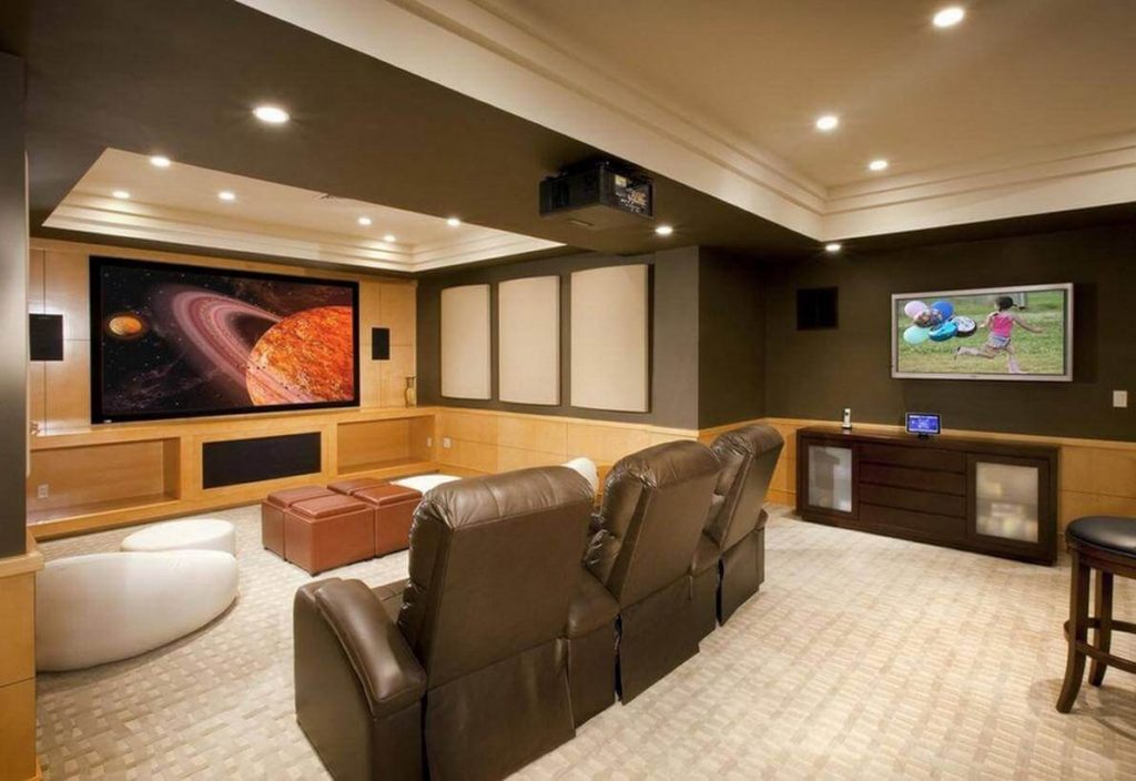 Transforming your basement into a home theater can add great entertainment value to your home.