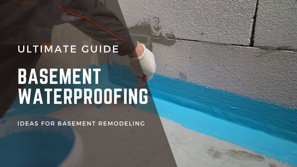 basement waterproofing guide text over material application