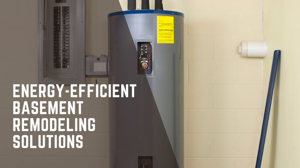 water heater and panel with energy efficiency text